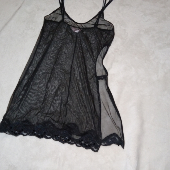Victoria's Secret Other - Victoria's Secret Sheer Black, Cutout Side Lingerie Nighty size XS